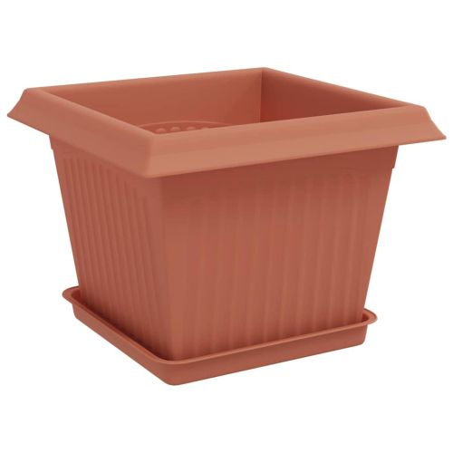 Саксии за растения 6 pcs Червено тухла 23 x 23 x 17,5 см