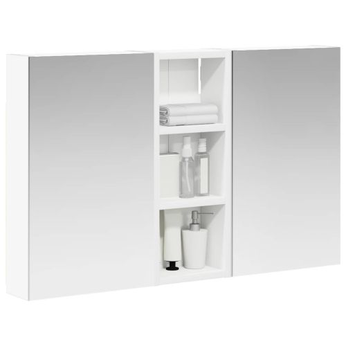 Комплект шкафове за баня с рафт с врата 3 pcs 80 x 10,5 x 50 см