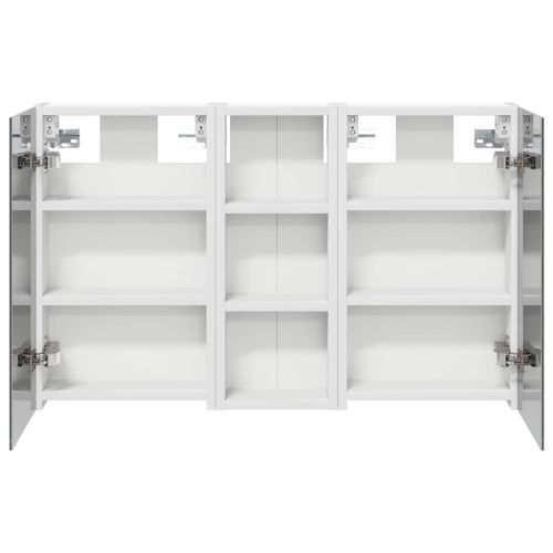 Комплект шкафове за баня с рафт с врата 3 pcs 80 x 10,5 x 50 см