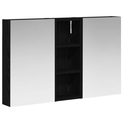 Комплект шкафове за баня с рафт с врата 3 pcs 80 x 10,5 x 50 см