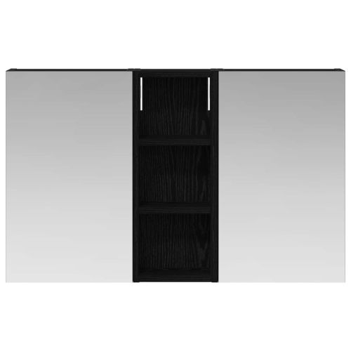 Комплект шкафове за баня с рафт с врата 3 pcs 80 x 10,5 x 50 см