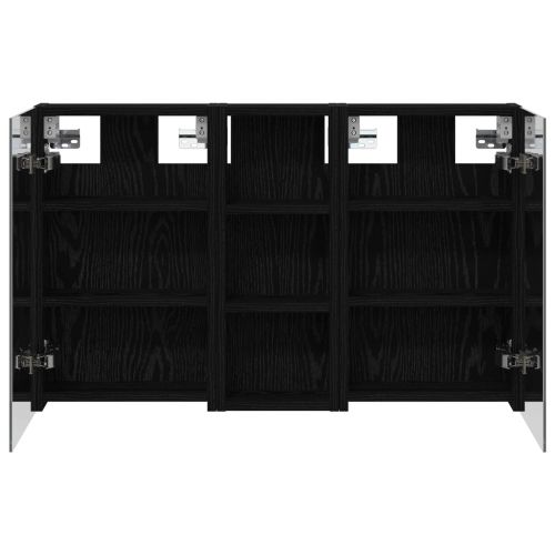 Комплект шкафове за баня с рафт с врата 3 pcs 80 x 10,5 x 50 см