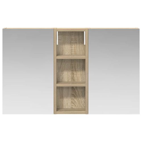 Комплект шкафове за баня с рафт с врата 3 pcs 80 x 10,5 x 50 см