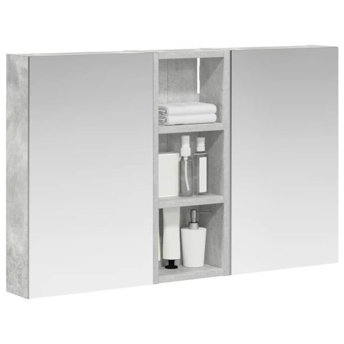 Комплект шкафове за баня с рафт с врата 3 pcs 80 x 10,5 x 50 см