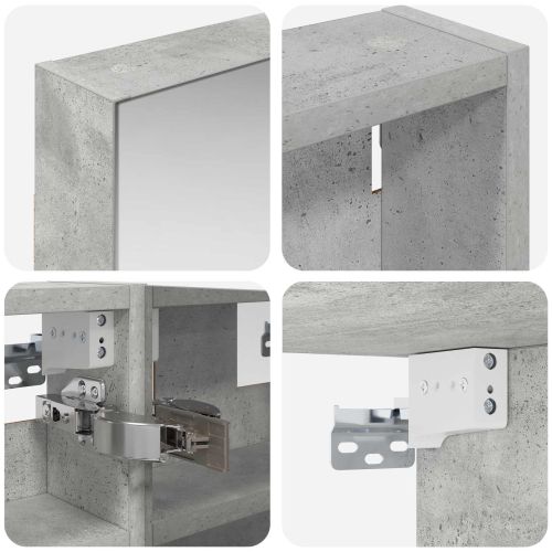 Комплект шкафове за баня с рафт с врата 3 pcs 80 x 10,5 x 50 см