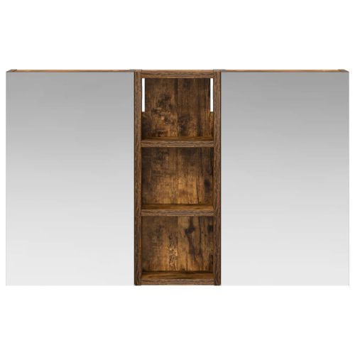 Комплект шкафове за баня с рафт с врата 3 pcs 80 x 10,5 x 50 см