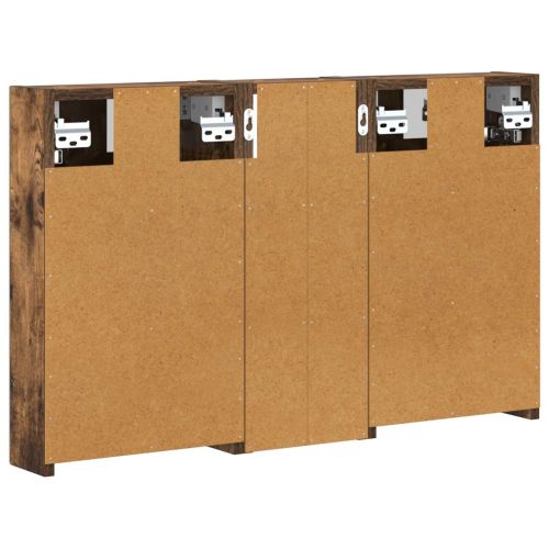 Комплект шкафове за баня с рафт с врата 3 pcs 80 x 10,5 x 50 см