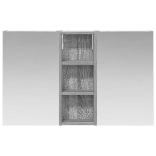 Комплект шкафове за баня с рафт с врата 3 pcs 80 x 10,5 x 50 см