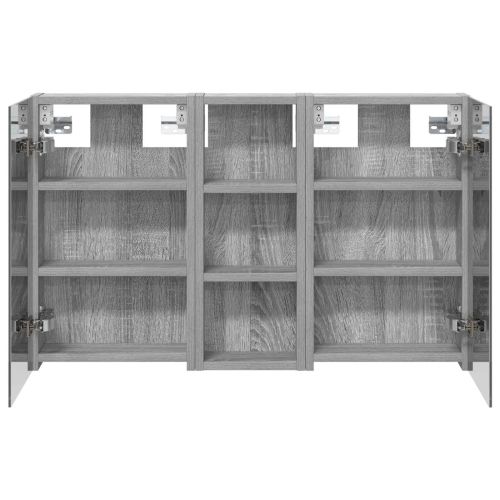 Комплект шкафове за баня с рафт с врата 3 pcs 80 x 10,5 x 50 см