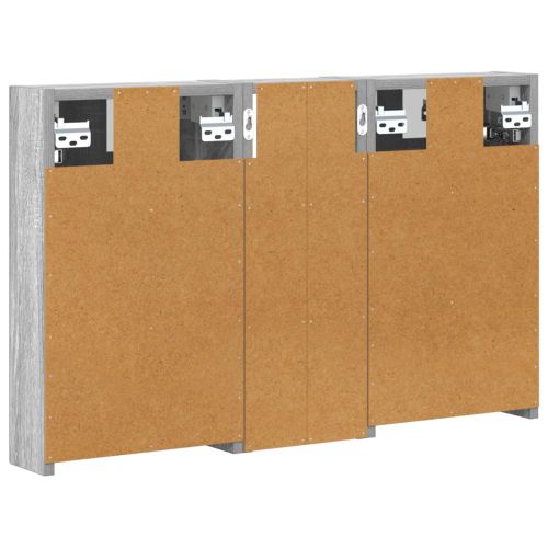 Комплект шкафове за баня с рафт с врата 3 pcs 80 x 10,5 x 50 см