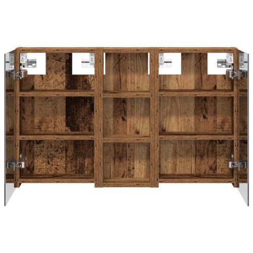 Комплект шкафове за баня с рафт с врата 3 pcs 80 x 10,5 x 50 см