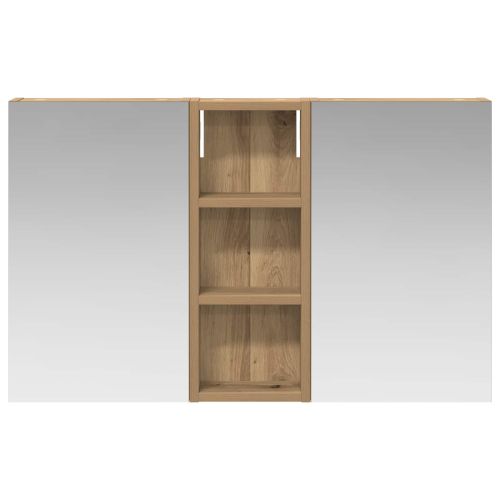 Комплект шкафове за баня с рафт с врата 3 pcs 80 x 10,5 x 50 см