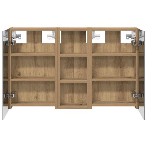 Комплект шкафове за баня с рафт с врата 3 pcs 80 x 10,5 x 50 см