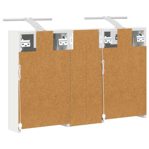 Комплект шкафове за баня с рафт с врата 3 pcs 80 x 10,5 x 50 см