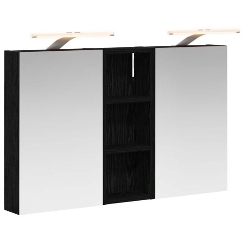 Комплект шкафове за баня с рафт с врата 3 pcs 80 x 10,5 x 50 см