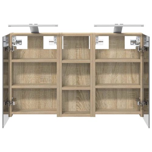 Комплект шкафове за баня с рафт с врата 3 pcs 80 x 10,5 x 50 см