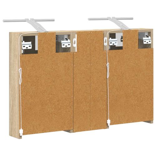 Комплект шкафове за баня с рафт с врата 3 pcs 80 x 10,5 x 50 см