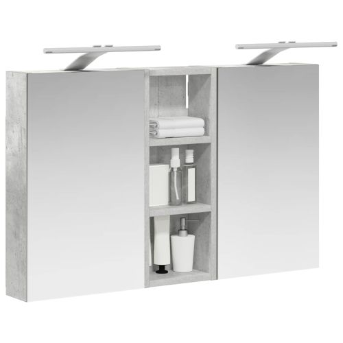 Комплект шкафове за баня с рафт с врата 3 pcs 80 x 10,5 x 50 см