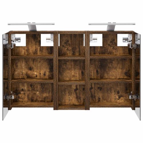 Комплект шкафове за баня с рафт с врата 3 pcs 80 x 10,5 x 50 см