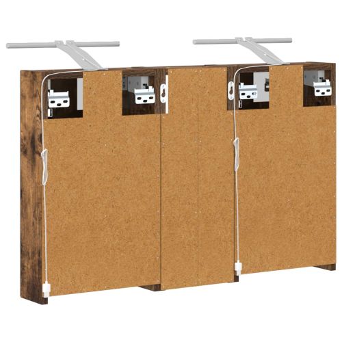 Комплект шкафове за баня с рафт с врата 3 pcs 80 x 10,5 x 50 см