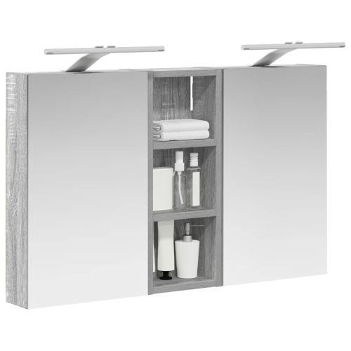 Комплект шкафове за баня с рафт с врата 3 pcs 80 x 10,5 x 50 см