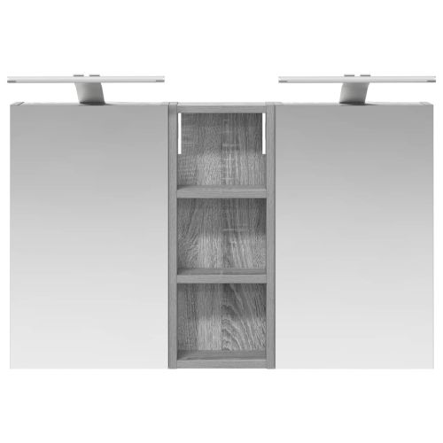 Комплект шкафове за баня с рафт с врата 3 pcs 80 x 10,5 x 50 см