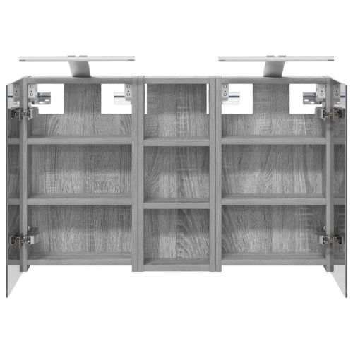 Комплект шкафове за баня с рафт с врата 3 pcs 80 x 10,5 x 50 см