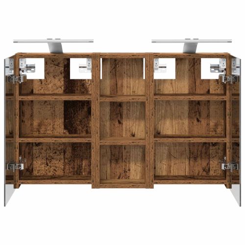 Комплект шкафове за баня с рафт с врата 3 pcs 80 x 10,5 x 50 см