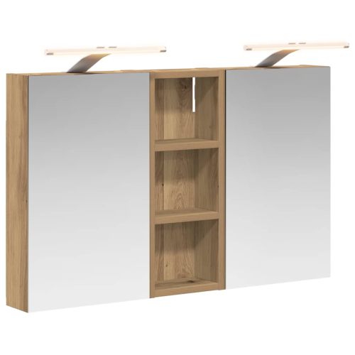 Комплект шкафове за баня с рафт с врата 3 pcs 80 x 10,5 x 50 см