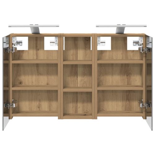 Комплект шкафове за баня с рафт с врата 3 pcs 80 x 10,5 x 50 см