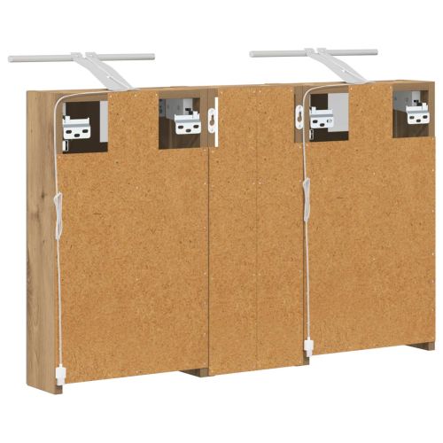 Комплект шкафове за баня с рафт с врата 3 pcs 80 x 10,5 x 50 см