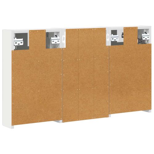 Комплект шкафове за баня с рафт с врата 3 pcs 90 x 10,5 x 50 см