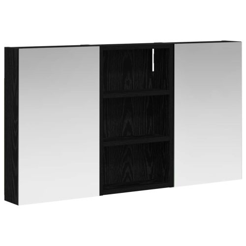 Комплект шкафове за баня с рафт с врата 3 pcs 90 x 10,5 x 50 см