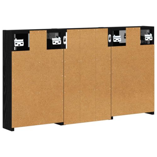 Комплект шкафове за баня с рафт с врата 3 pcs 90 x 10,5 x 50 см