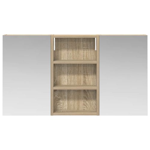 Комплект шкафове за баня с рафт с врата 3 pcs 90 x 10,5 x 50 см