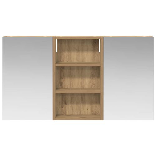 Комплект шкафове за баня с рафт с врата 3 pcs 90 x 10,5 x 50 см