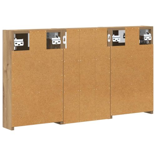 Комплект шкафове за баня с рафт с врата 3 pcs 90 x 10,5 x 50 см