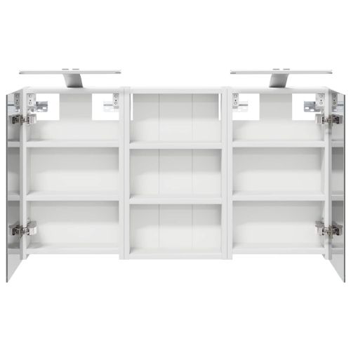 Комплект шкафове за баня с рафт с врата 3 pcs 90 x 10,5 x 50 см