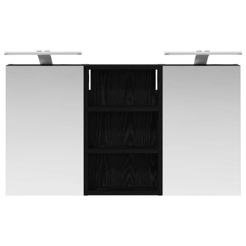 Комплект шкафове за баня с рафт с врата 3 pcs 90 x 10,5 x 50 см