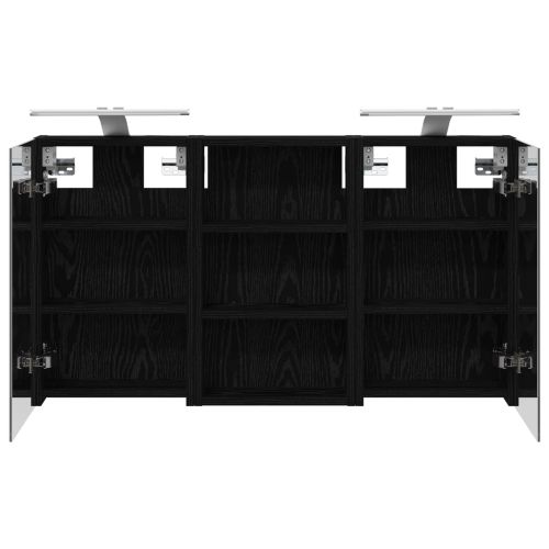 Комплект шкафове за баня с рафт с врата 3 pcs 90 x 10,5 x 50 см