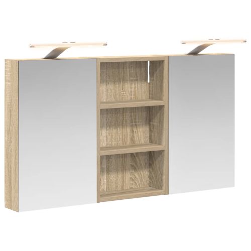 Комплект шкафове за баня с рафт с врата 3 pcs 90 x 10,5 x 50 см