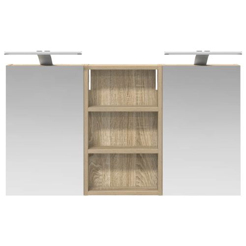 Комплект шкафове за баня с рафт с врата 3 pcs 90 x 10,5 x 50 см