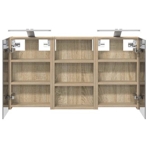 Комплект шкафове за баня с рафт с врата 3 pcs 90 x 10,5 x 50 см