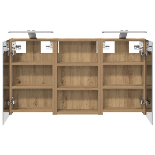 Комплект шкафове за баня с рафт с врата 3 pcs 90 x 10,5 x 50 см