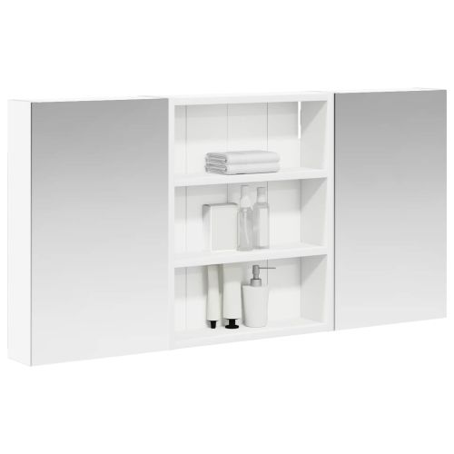 Комплект шкафове за баня с рафт 3 pcs 100 x 10,5 x 50 см