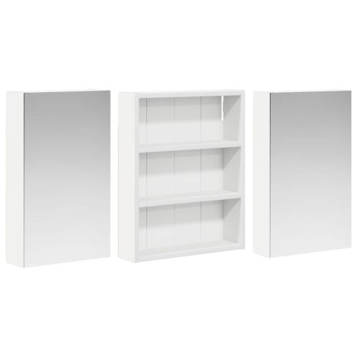 Комплект шкафове за баня с рафт 3 pcs 100 x 10,5 x 50 см