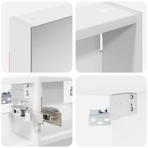 Комплект шкафове за баня с рафт 3 pcs 100 x 10,5 x 50 см