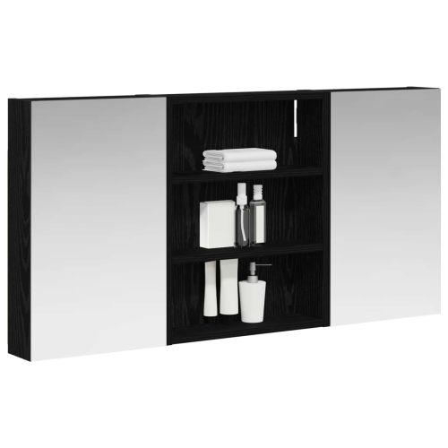 Комплект шкафове за баня с рафт 3 pcs 100 x 10,5 x 50 см