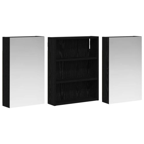 Комплект шкафове за баня с рафт 3 pcs 100 x 10,5 x 50 см