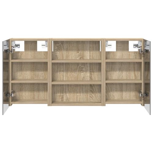 Комплект шкафове за баня с рафт 3 pcs 100 x 10,5 x 50 см